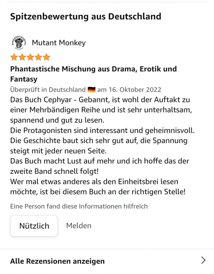Rezension von Cephyar Gebannt (Band 1)